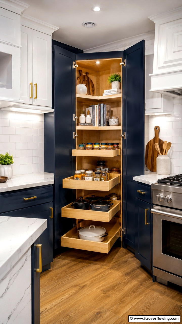 Customizable Storage Inserts - 30 Corner Cabinet Ideas to Maximize Storage in Any Room