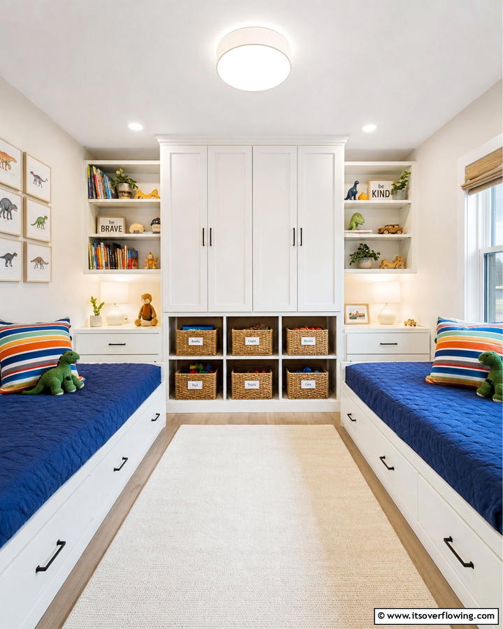 Customizable Storage Solutions - 21 Shared Small Room Ideas for Siblings’ Harmonious Space