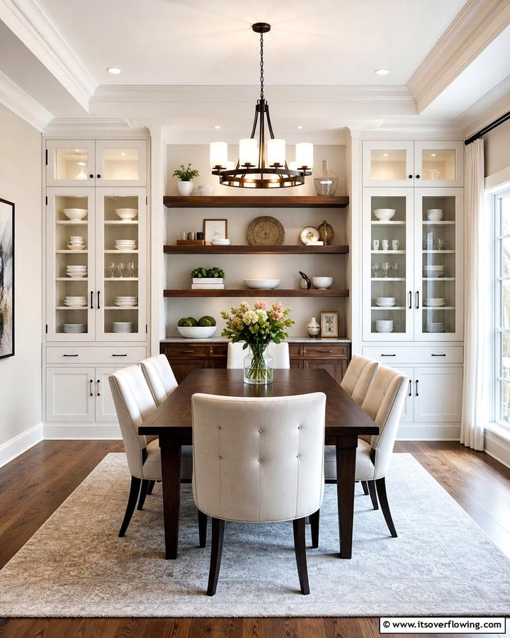 Customizable Storage Solutions - 30 Transitional Dining Room Ideas Blending Modern and Classic