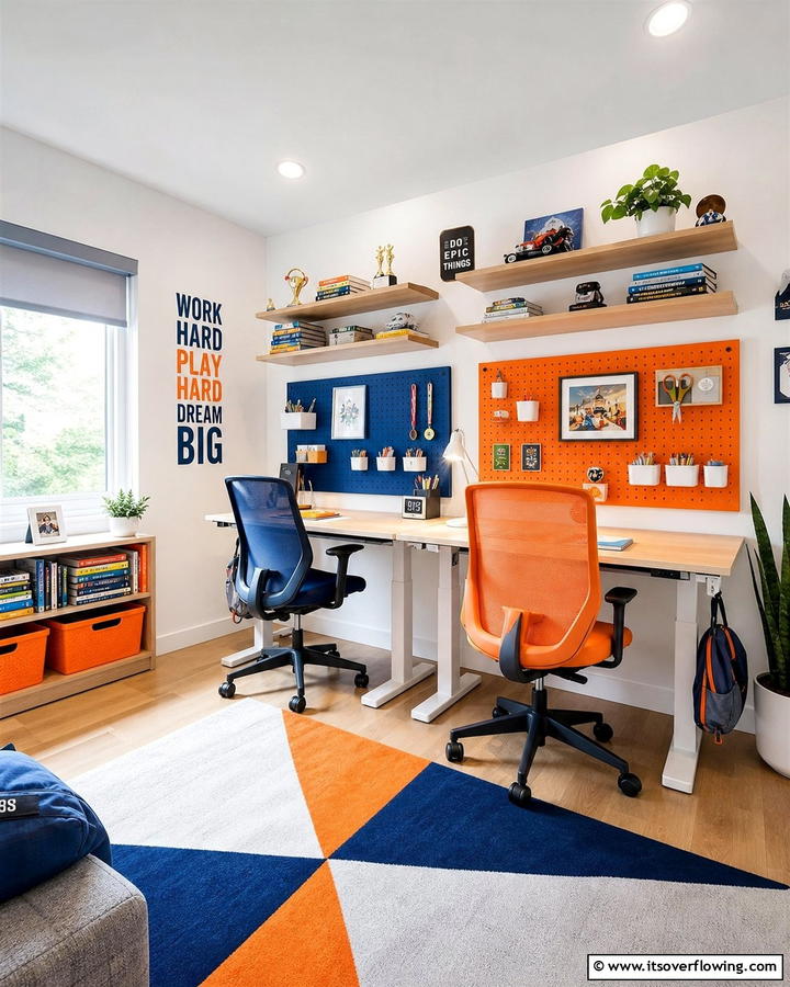 Customizable Workstations - 21 Shared Kids Room Design Ideas for Siblings