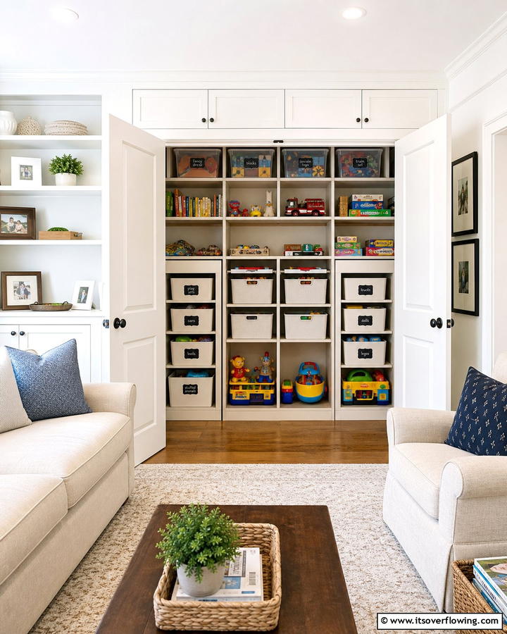 Customized Closet Solutions - 21 Living Room Toy Storage Ideas for Organized Spaces