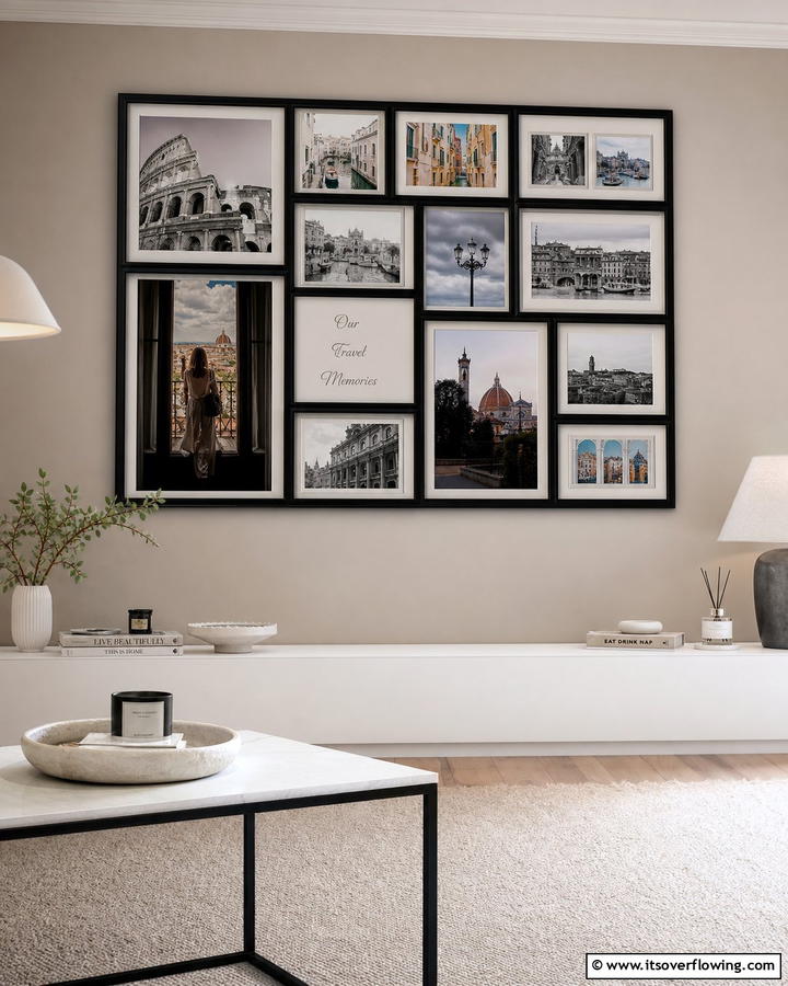 Customized Collage Frames - 30 Bathroom Art Ideas to Elevate Your Walls with Personality