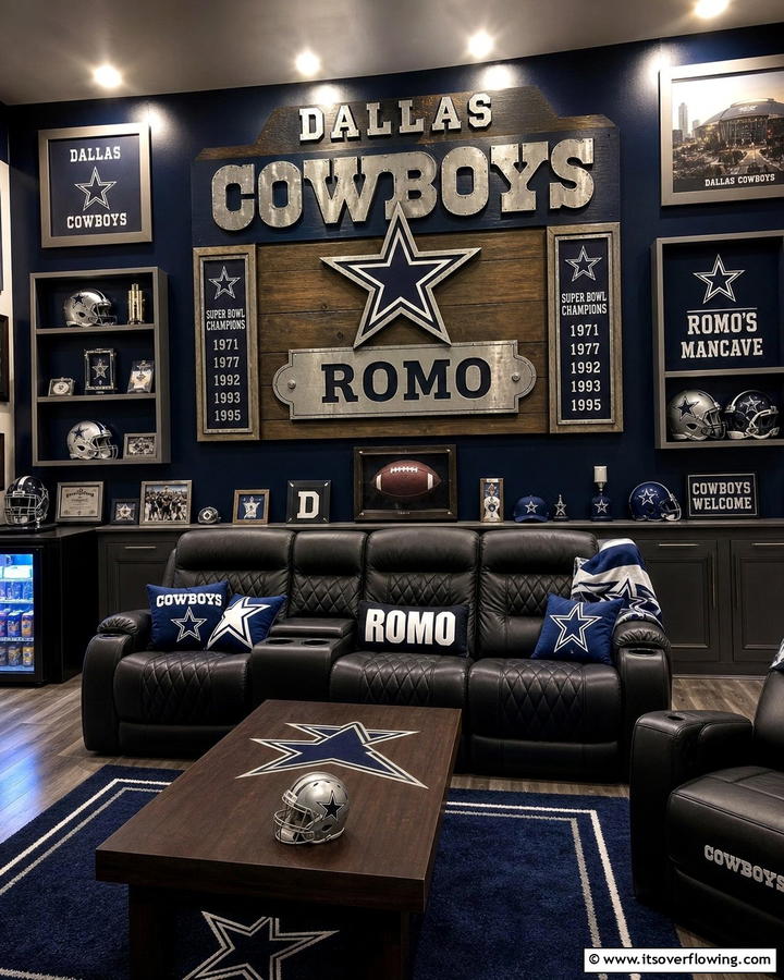 Customized Cowboys Signage - 20 Dallas Cowboys Man Cave Ideas for True Fans