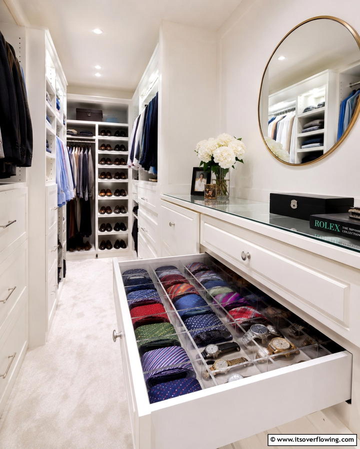 Customized Drawer Dividers - 25 Small Dressing Room Ideas to Organize Your Wardrobe