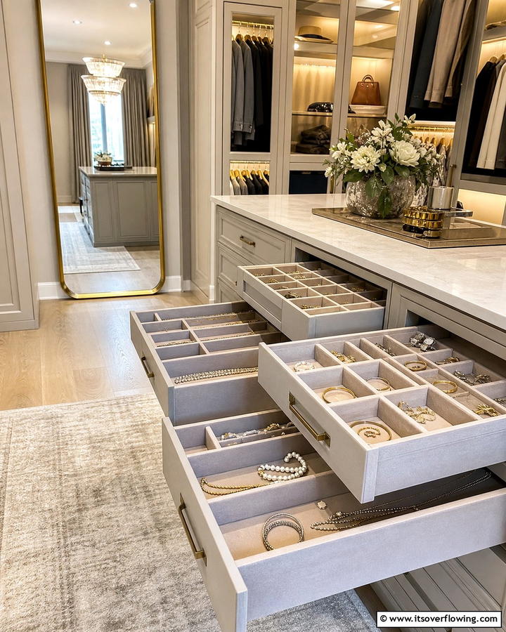Customized Drawer Inserts - 30 Innovative Jewelry Storage Ideas for Organized Accessories