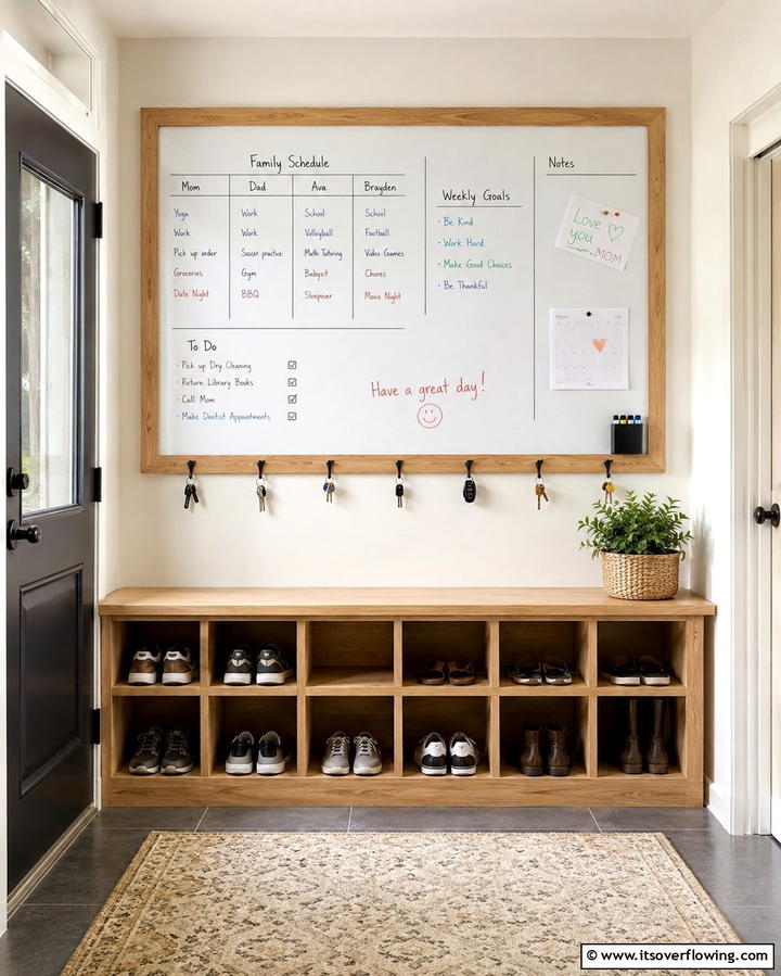 Customized Entryway Message Board - 30 Entryway Wall Ideas for First Impressions and Functional Storage