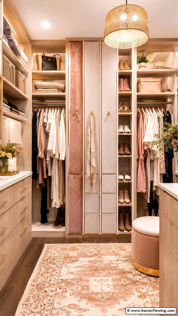 Customized Fabric Dividers - 21 Functional Walk-In Closet Ideas for Organized Spaces