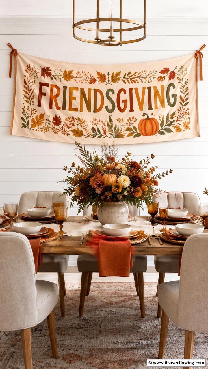 Customized Friendsgiving Banner - 30 Friendsgiving Decor Ideas for Festive Gatherings