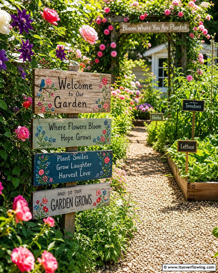 Customized Garden Signage - 21 Garden Decor Ideas to Personalize Your Outdoor Sanctuary
