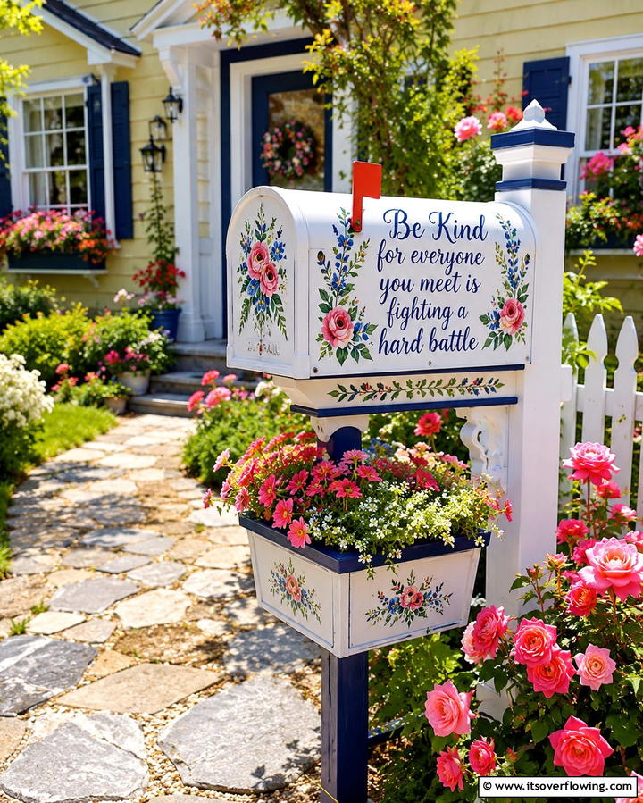 Customized Quote Mailbox Decor - 30 Mailbox Decor Ideas- Curb Appeal with Personality