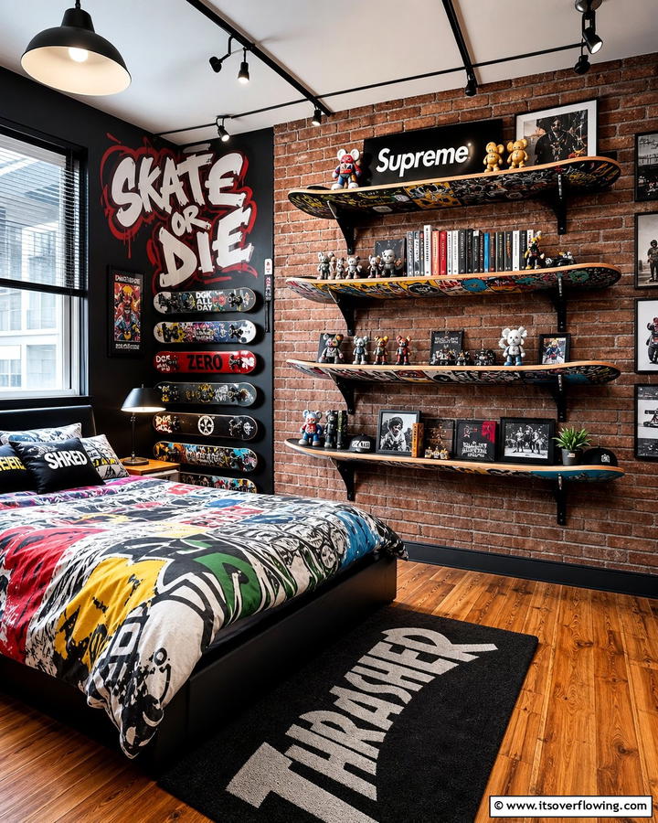 Customized Skateboard Shelves - 30 Hypebeast Room Decor Ideas for Urban Aesthetics