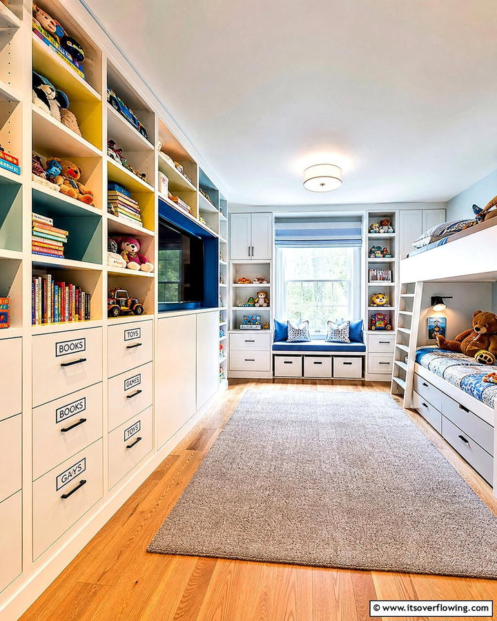 Customized Storage Solutions - 21 Kids Room Ideas for Playful and Functional Spaces