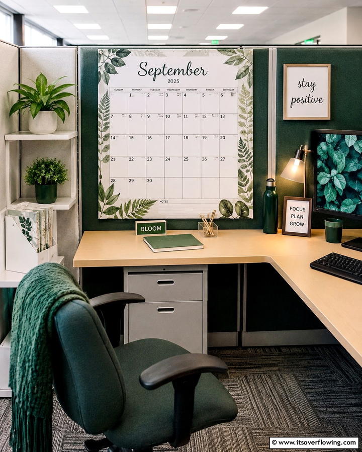 Customized Wall Calendar - 25 Cubicle Decor Ideas to Personalize Your Workspace