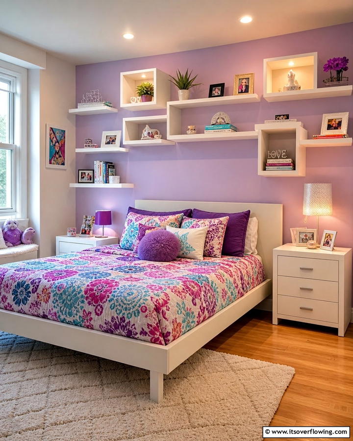 Customized Wall Shelves - 30 Tween Bedroom Ideas for Fun and Age-Appropriate Style
