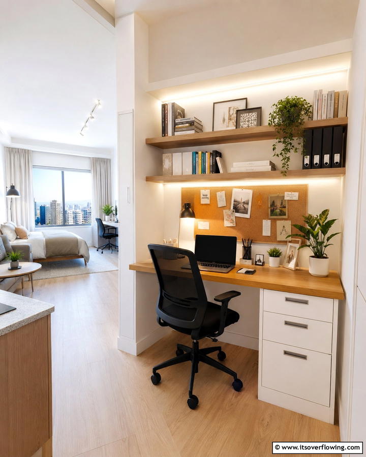 Customized Workspace Setups - 30 Studio Apartment Ideas to Maximize Small Space Efficiency