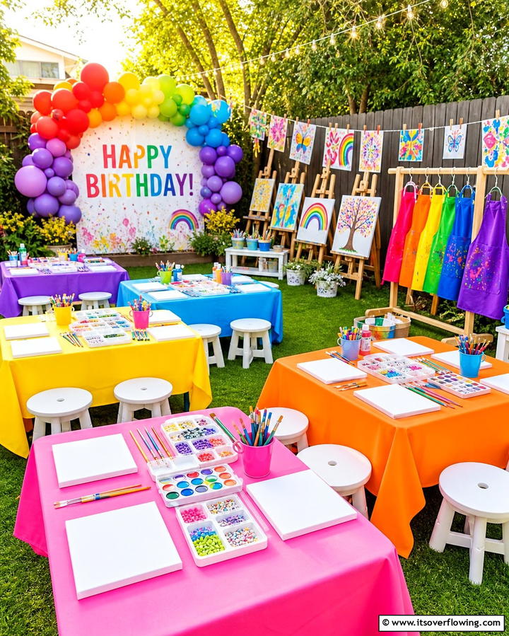 DIY Art PartyOne - 25 Backyard Birthday Party Ideas for Unforgettable Celebrations
