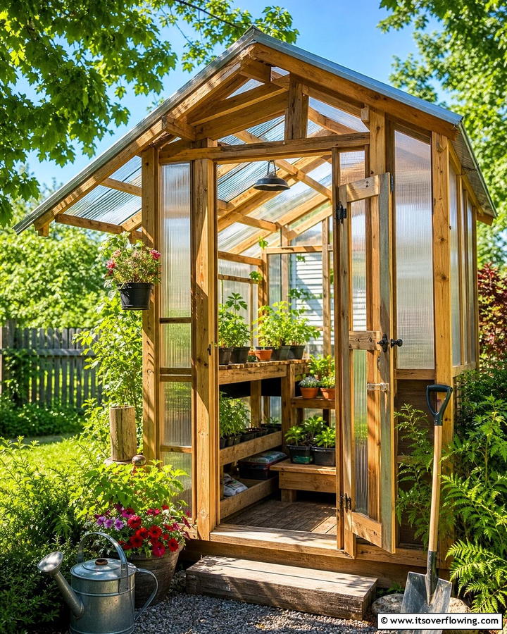 DIY Backyard Greenhouse - 21 Greenhouse Ideas to Nurture Plants Year-Round
