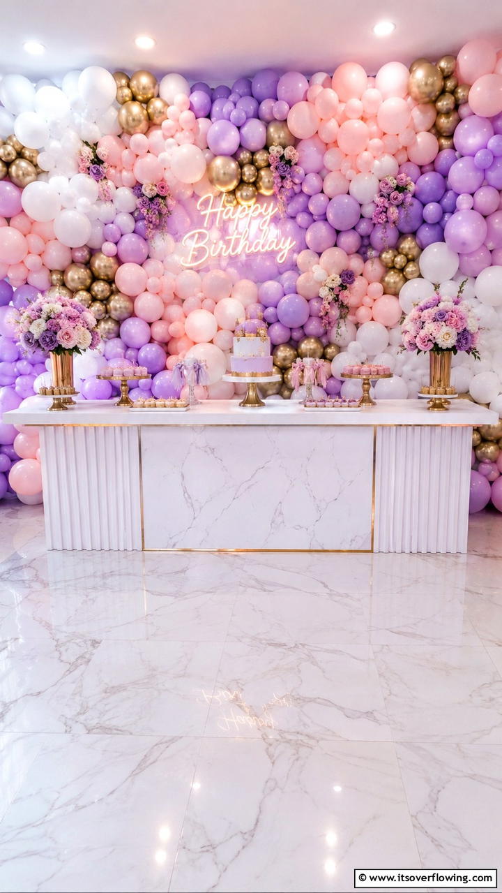 DIY Balloon Wall - 30 Birthday Decoration Ideas for Memorable Celebrations