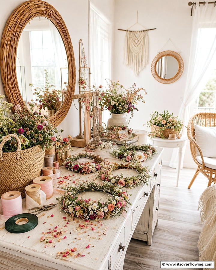 DIY Bohemian Flower Crowns - 21 Boho Wedding Ideas for a Free-Spirited Celebration