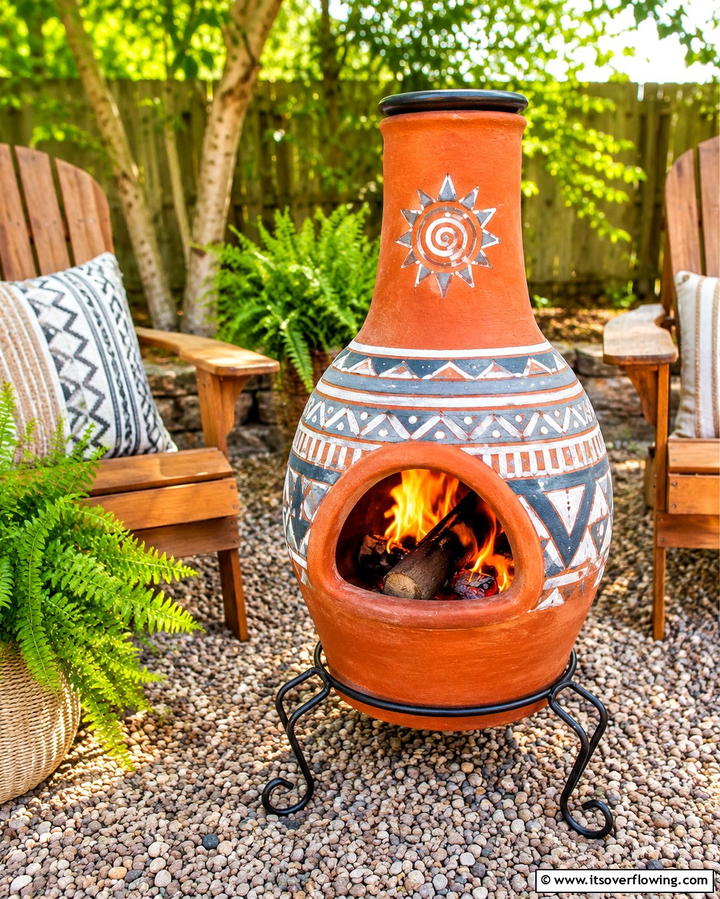 DIY Chiminea for Budget Friendly Warmth - 25 Outdoor Fireplace Ideas to Enhance Your Backyard