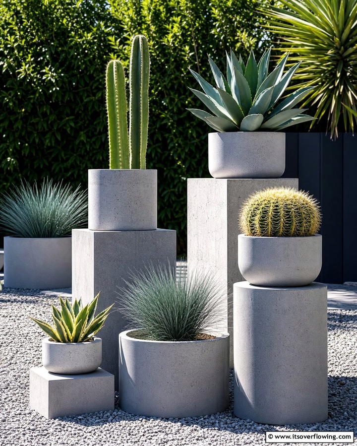 DIY Concrete Plant Pedestals - 25 Outdoor Plant Stand Ideas for Greenery Lovers