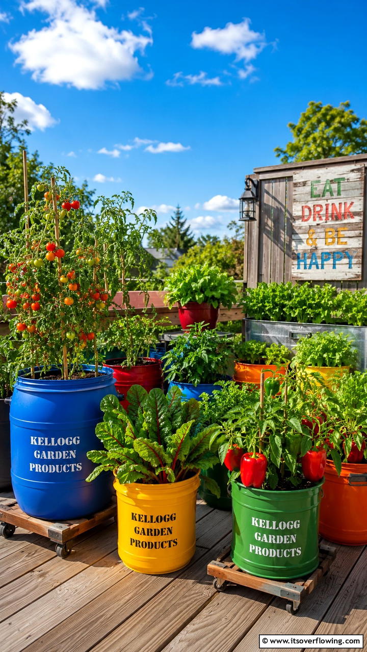 DIY Container Vegetable Garden - 30 Budget Small Garden Ideas to Transform Outdoor Space