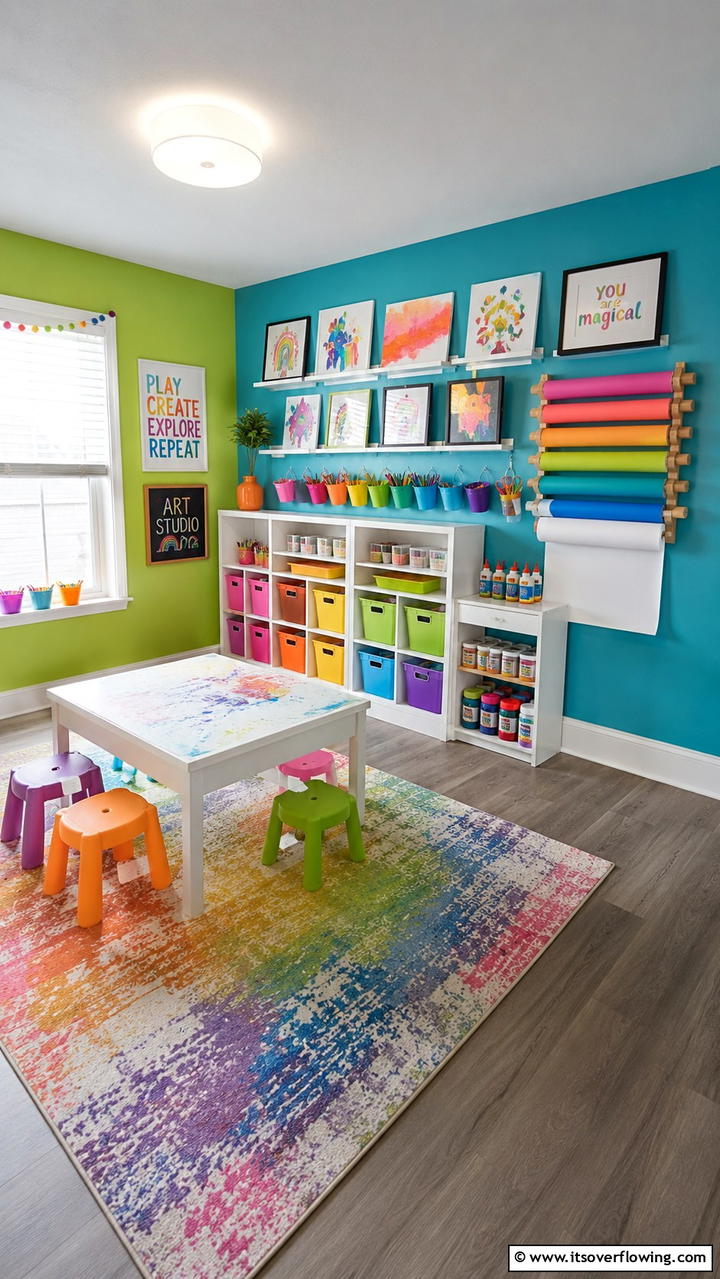DIY Craft Space - 21 Safe and Fun Toddler Room Ideas for Playful Environments