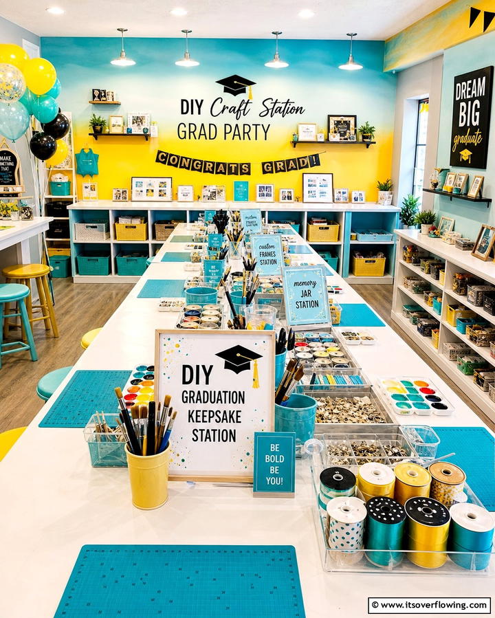 DIY Craft Station Graduation Party - 21 Graduation Party Ideas for Memorable Celebrations