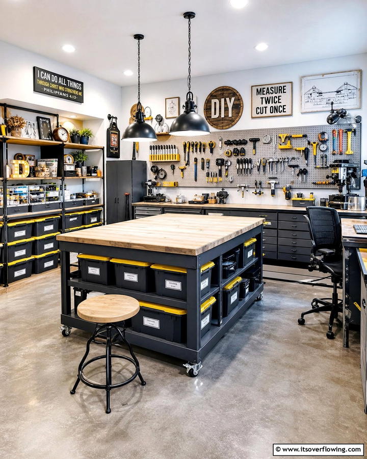 DIY Craft and Workshop Hub - 21 Man Cave Design Ideas for a Personalized Retreat