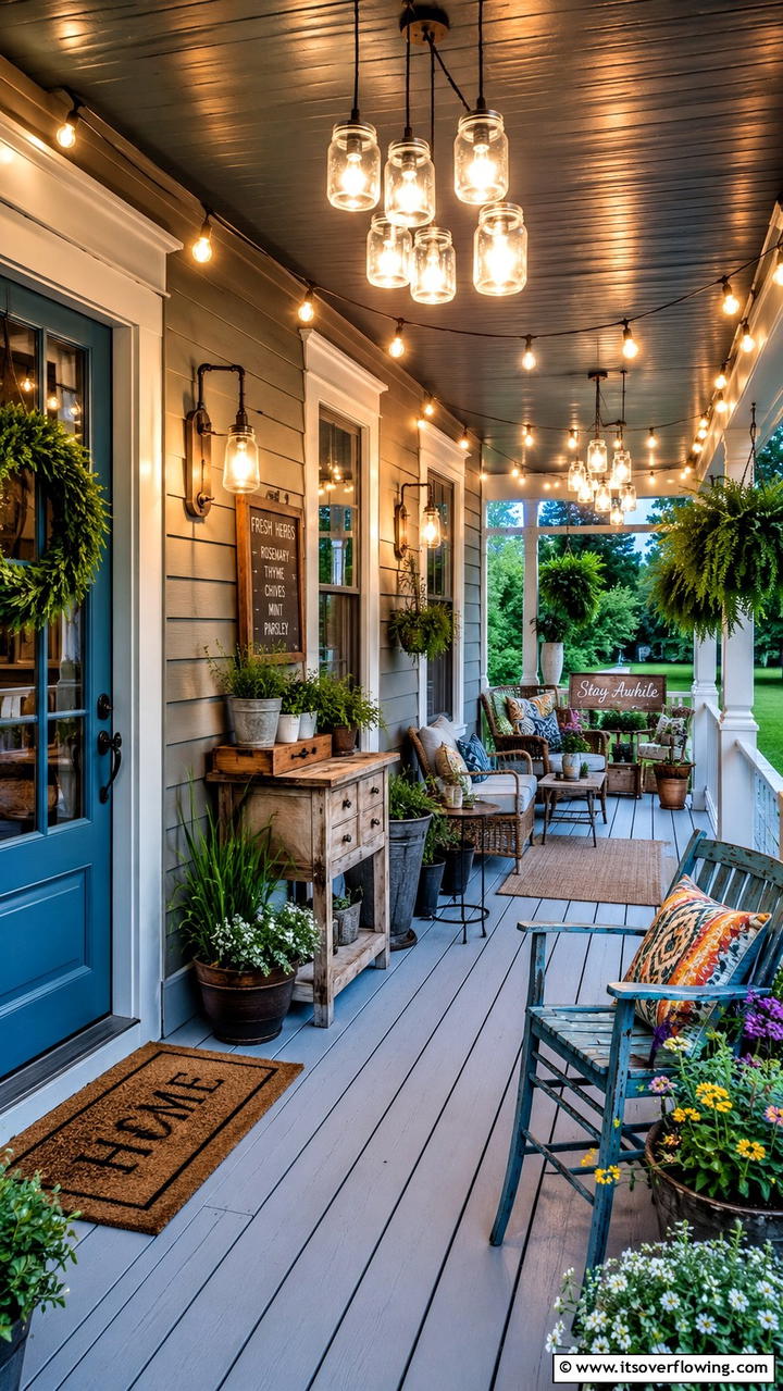 DIY Custom Installations - 30 Inviting Front Porch Lighting Ideas for Curb Appeal
