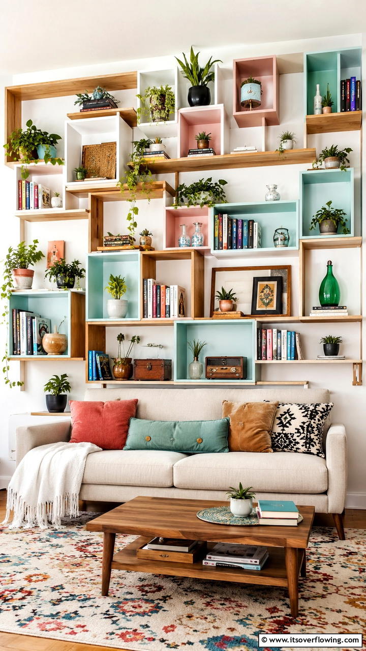 DIY Custom Shelving - 30 Creative Bookshelf Decor Ideas for Organized Living Spaces