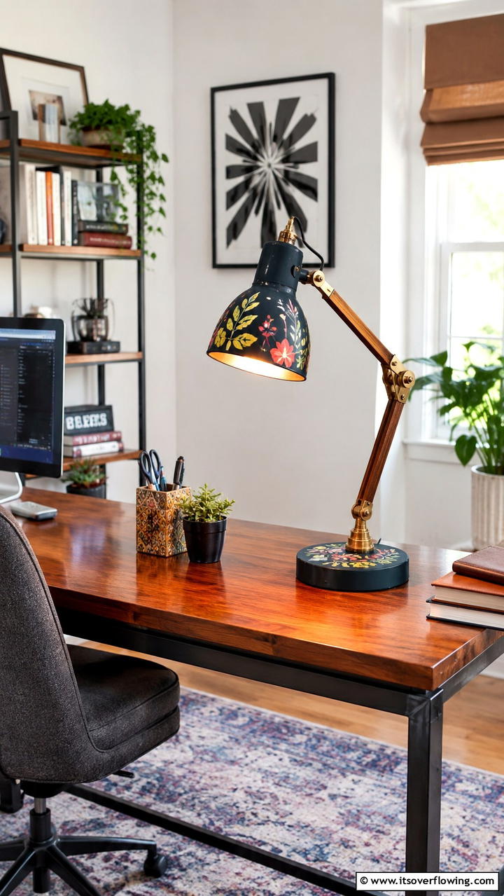 DIY Desk Lamp Makeover - 30 Desk Decor Ideas to Elevate Your Home Office