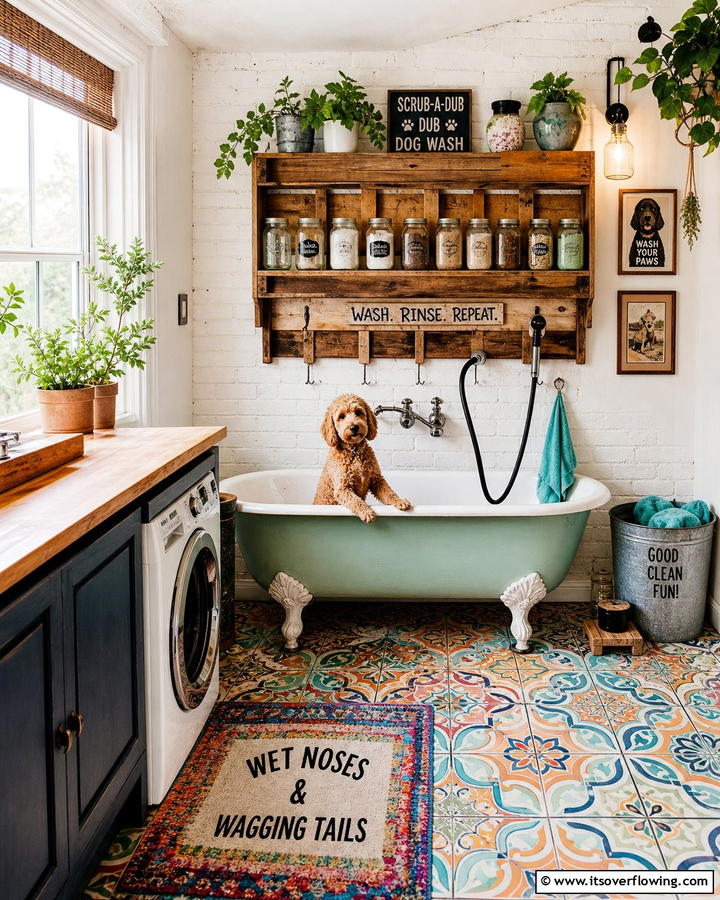 DIY Dog Wash Station with Repurposed Materials - 20 Dog Wash Station Ideas for a Clean and Happy Pet