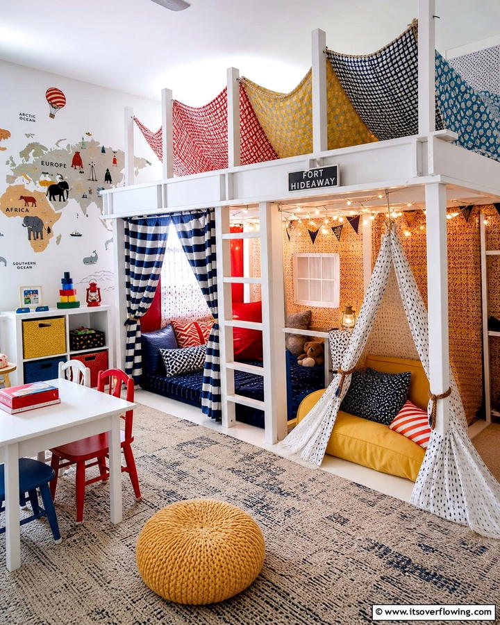 DIY Fort and Hideaway - 21 Playroom Ideas for Creative & Organized Kids Spaces