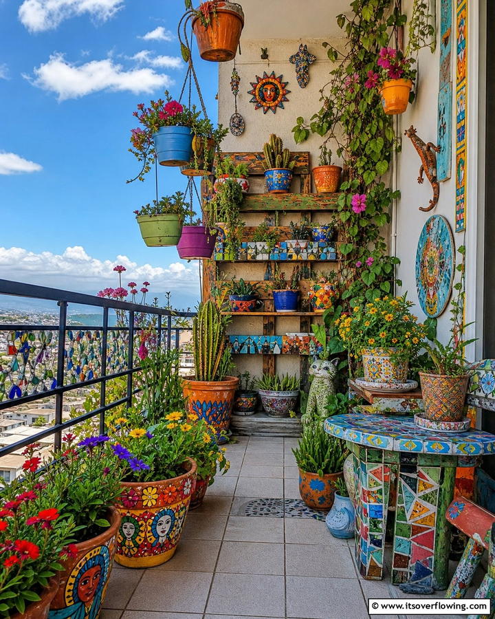 DIY Garden Art - 21 Balcony Garden Ideas to Transform Small Spaces into Green Havens