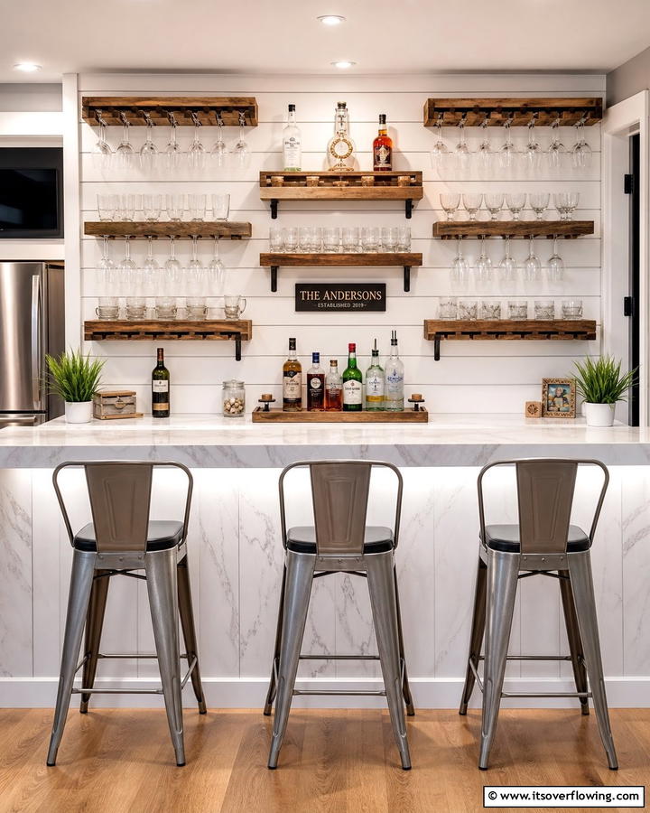 DIY Glassware Collection - 30 Budget-Friendly Home Bar Ideas for Entertaining