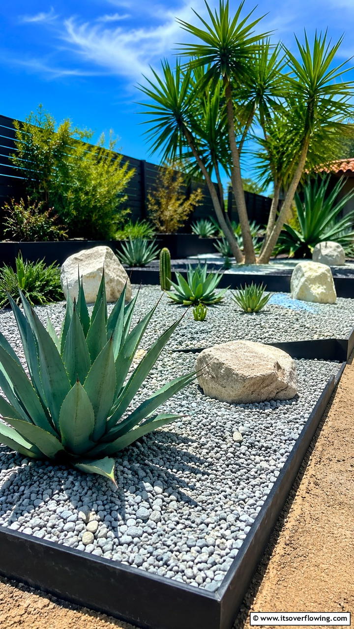 DIY Gravel Garden with Succulents - 30 Budget Small Garden Ideas to Transform Outdoor Space