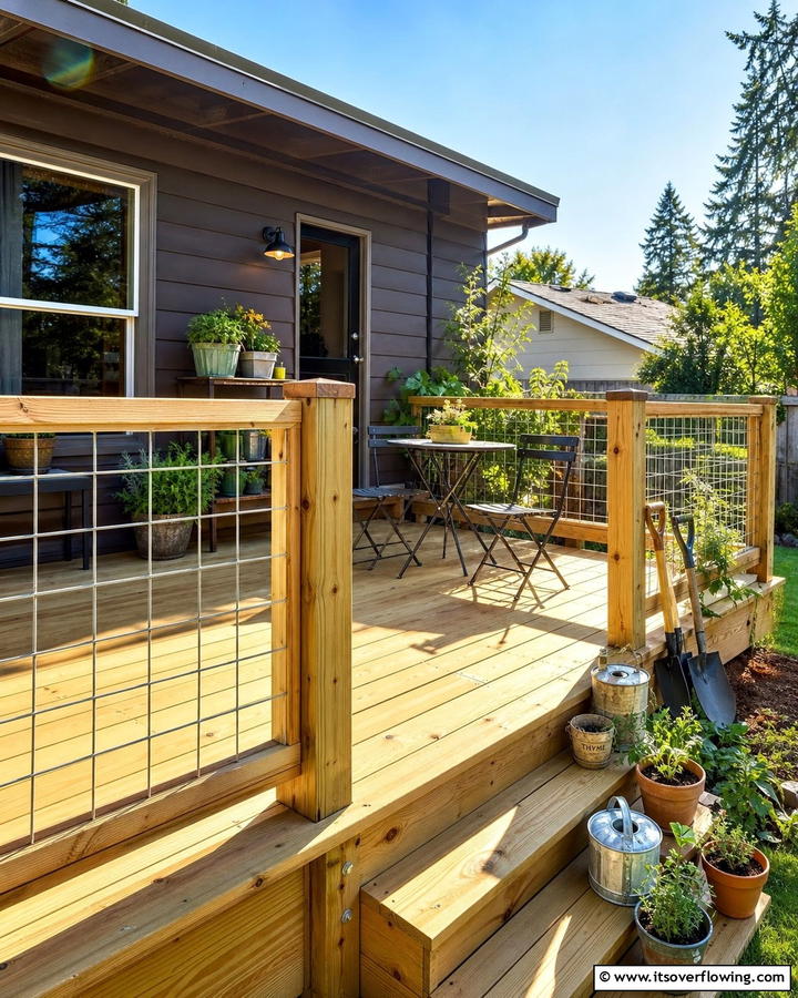 DIY Hog Wire Deck Railing - 20 Hog Wire Deck Railing Ideas for Rustic Charm
