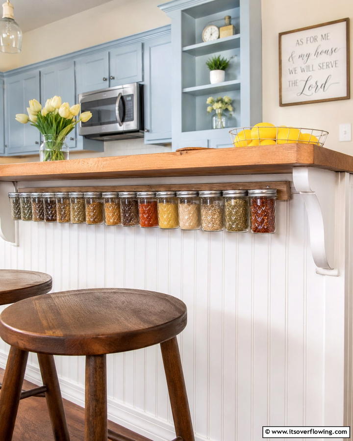 DIY Mason Jar Spice Rack - 25 Spice Rack Ideas to Organize Your Kitchen