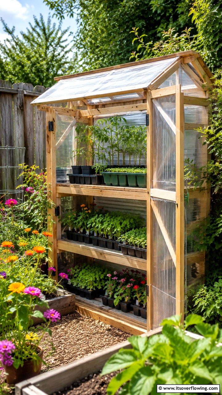 DIY Mini Greenhouse for Budget Gardeners - 30 Budget Small Garden Ideas to Transform Outdoor Space