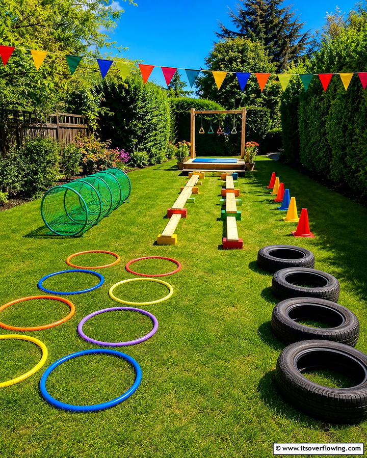 DIY Obstacle Course - 25 Backyard Ideas for Kids to Create Fun Outdoor Spaces