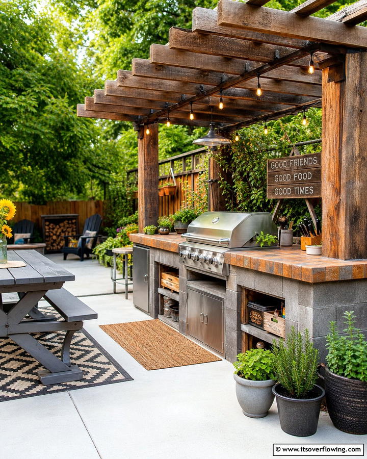 DIY Outdoor Barbecue Station - 21 Budget-Friendly Backyard Ideas to Transform Your Outdoor Space