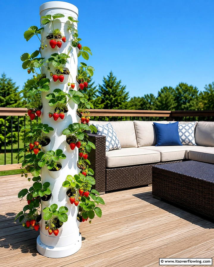 DIY PVC Pipe Planters - 25 Strawberry Planter Ideas for Fresh Homegrown Berries