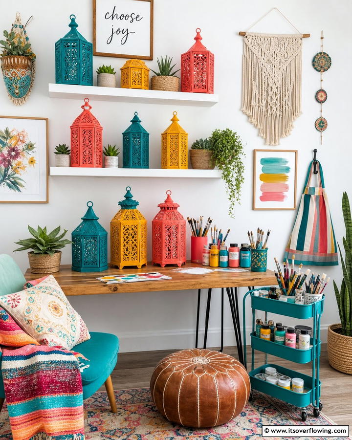 DIY Painted Lantern Accents - 30 Lantern Decor Ideas for Indoor and Outdoor Spaces