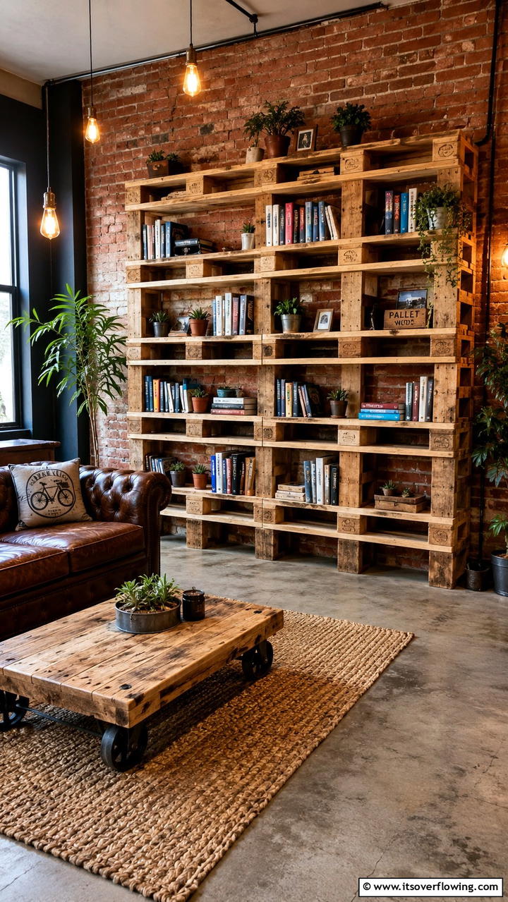 DIY Pallet Bookshelf Project - 30 Bookshelf Organization Ideas for Stylish Order