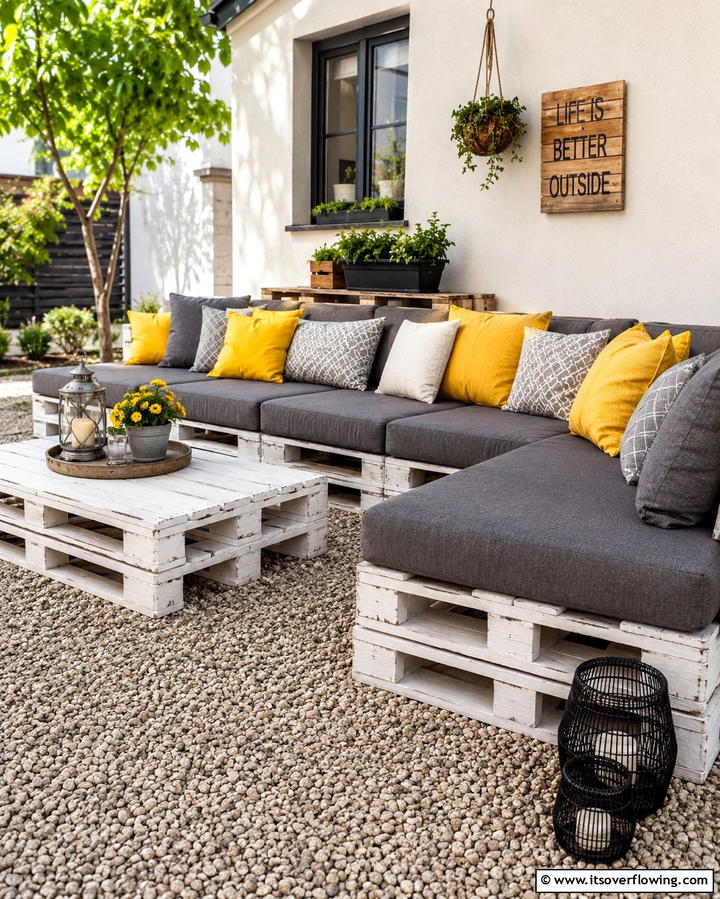 DIY Pallet Furniture - 25 Small Backyard Patio Ideas for a Relaxing Outdoor Oasis
