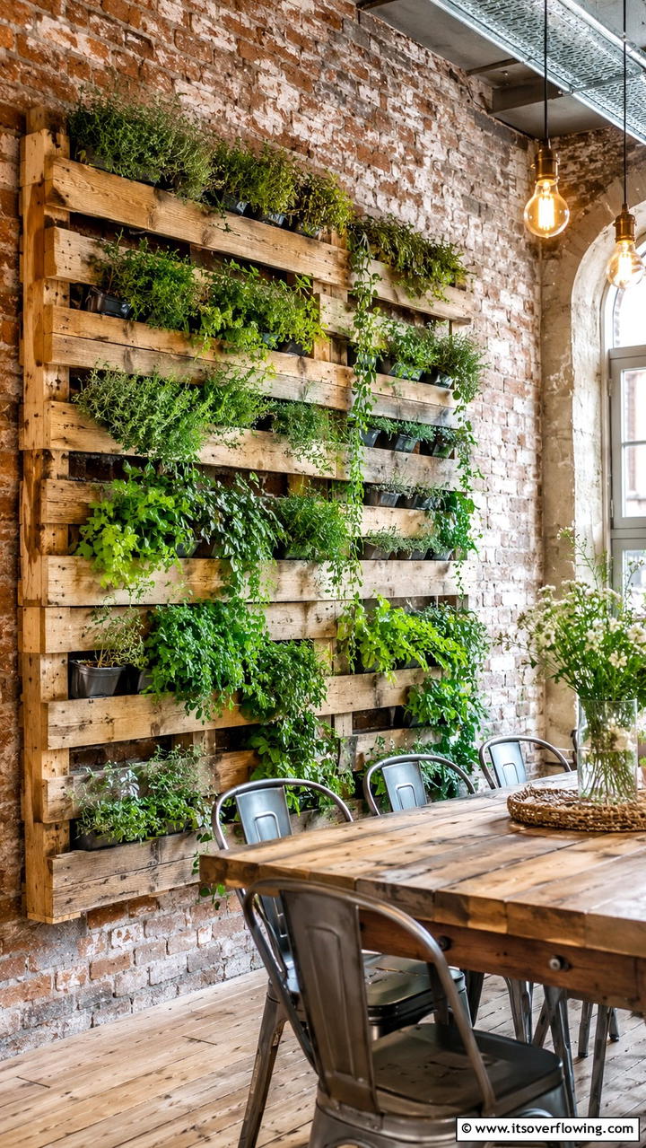 DIY Pallet Garden Wall - 30 Indoor Plant Wall Ideas to Transform Blank Spaces