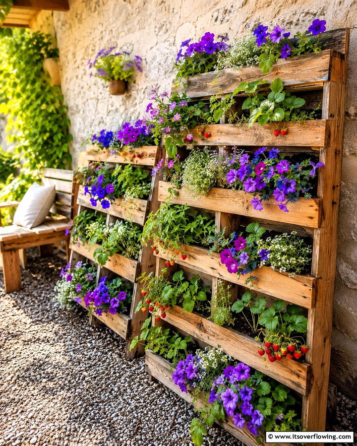 DIY Pallet Planters - 25 Patio Small Garden Ideas to Maximize Your Space