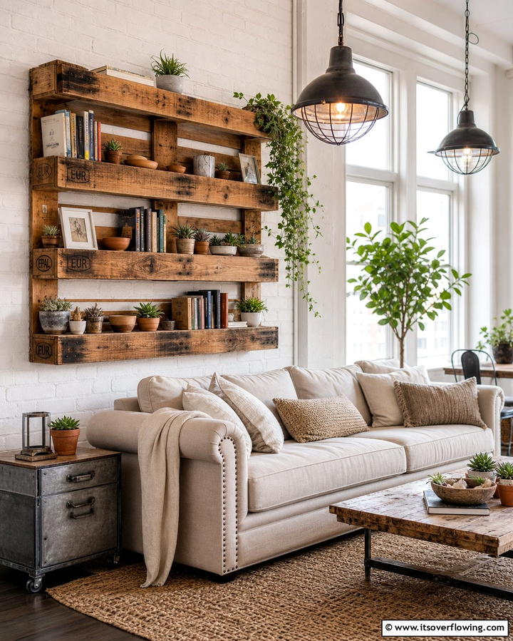 DIY Pallet Storage - 30 Living Room Storage Ideas to Declutter Your Space