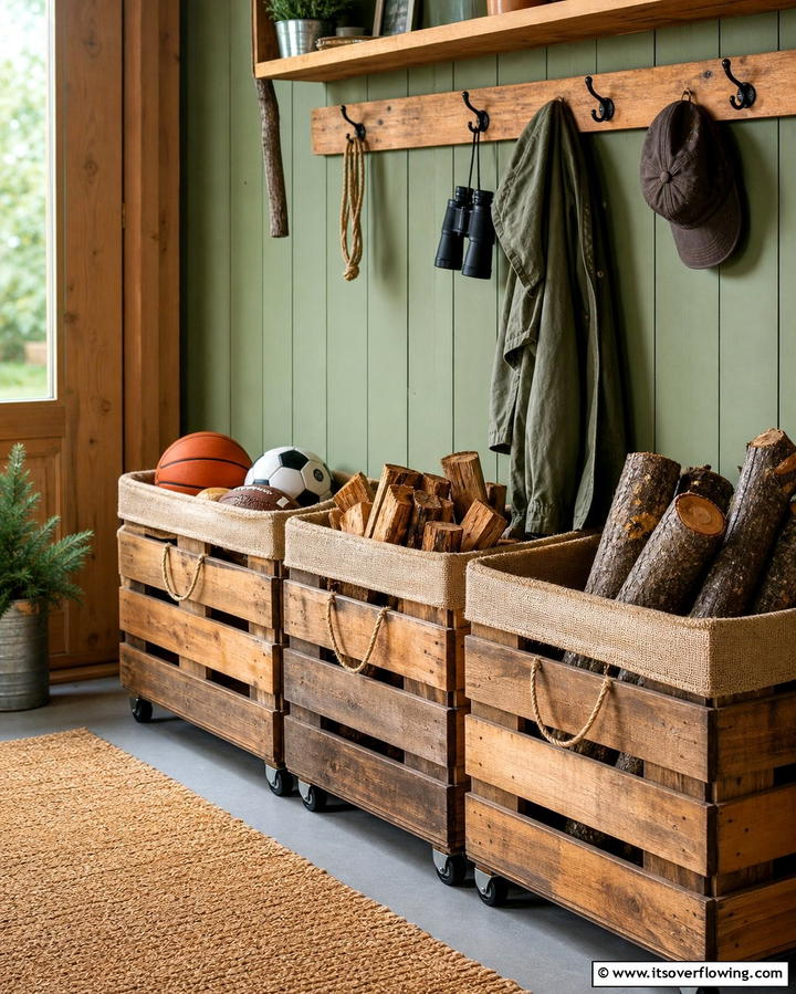 DIY Pallet Storage Bins - 25 Creative Garage Decor Ideas for Every Style